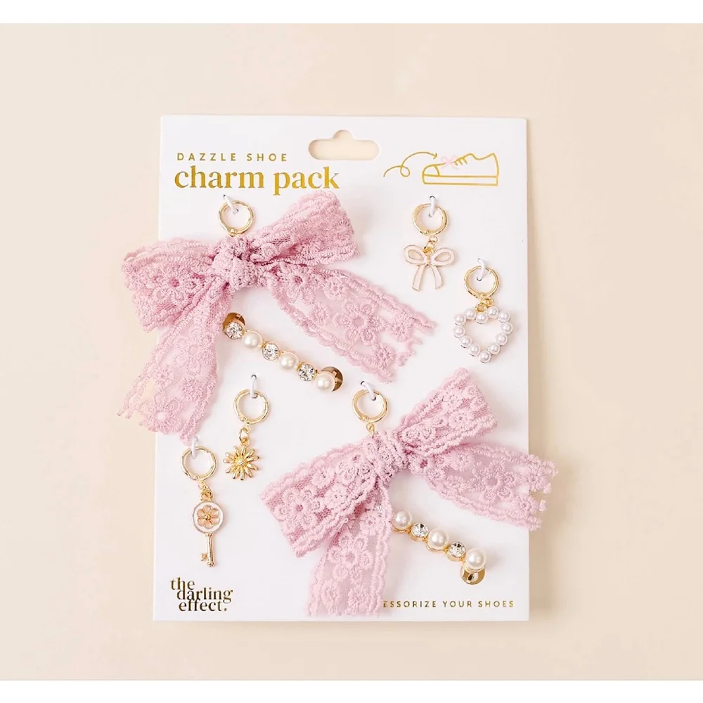 Dazzle Shoe Charm Pack Choose color Pink, Black, Blue NWT